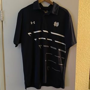 Men’s under armour notre dame heatgear golf polo